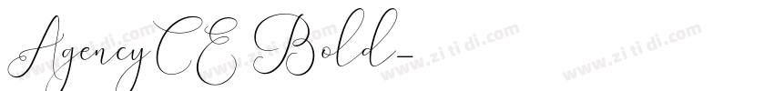 AgencyCE Bold字体转换